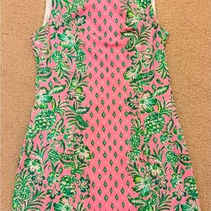 NWOT- Lilly Pulitzer Mini Mila Shift Dress Pink Shandy Oh Diamond Pattern, Sz 00